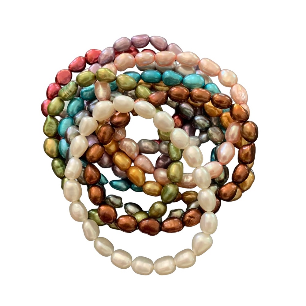 Mandarin Cultured Pearl Bracelets Set of 10